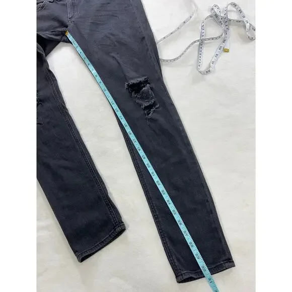 Rag & Bone Skinny Dark Gray Soft Rock Mid Rise Jeans Distressed 30 Y2K - Picture 8 of 8